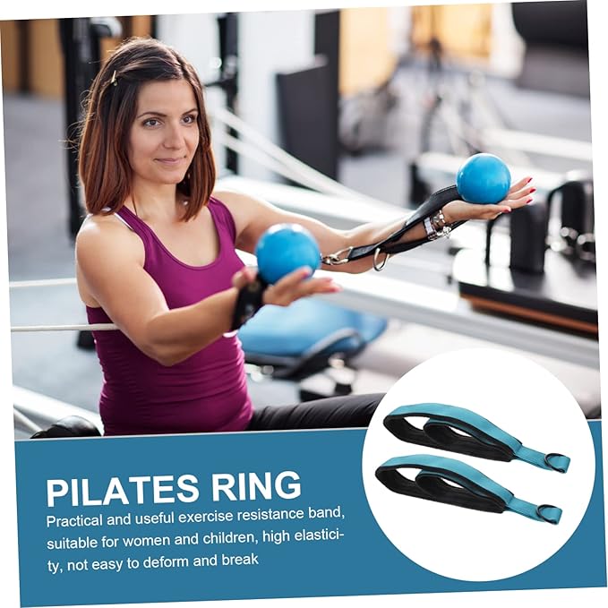 Milisten 2pcs Pilates Straps Fitness Exercise Band Bodybuilding Tension Band Fitness Ropes Pilates Ring