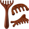 3 Pack Scalp Massager Hair Growth,Wooden Gua Sha Head Massage Tool for Hair Growth, Soothing and Relaxing