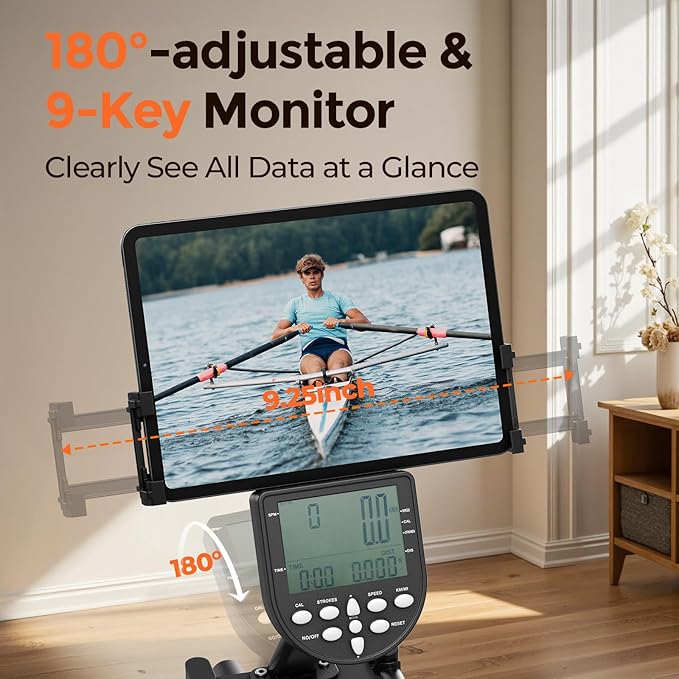 YOSUDA Magnetic/Water Rowing Machine for Home - Rower Machine Use with Bluetooth, App Supported, Rowing Machine for Beginners to Athletes, Comfortable Seat Cushion