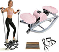 2026 New Rock Stepper Machine with Side to Side Motion and Resistance Bands Compact Stepper for Home Workouts Features Digital Monitor for Steps Time