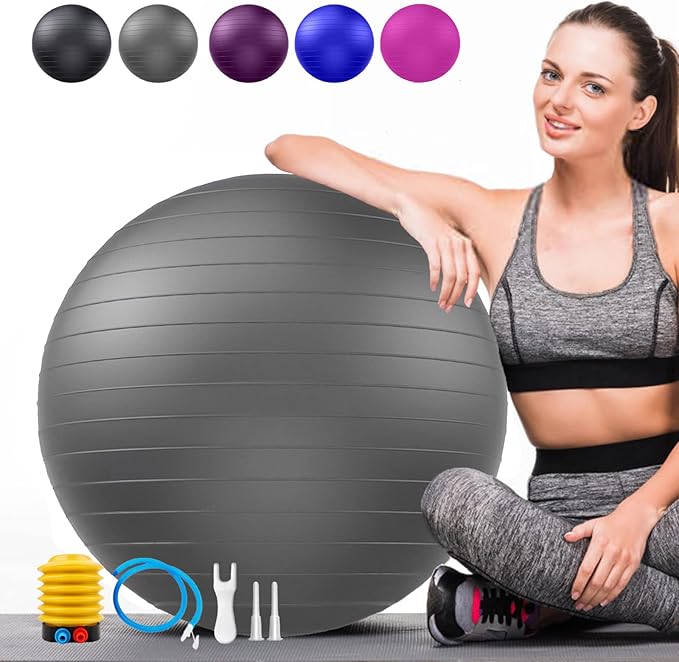 Soft Pilates Ball 9 Inch, Ideal Small Exercise Ball Between Knee Squeeze for Physical Therapy Yoga Core Medicine Abs Pt Bouncy, Mini Rubber Fitball Barre Workout Equipment for Women Men Kid Toddler