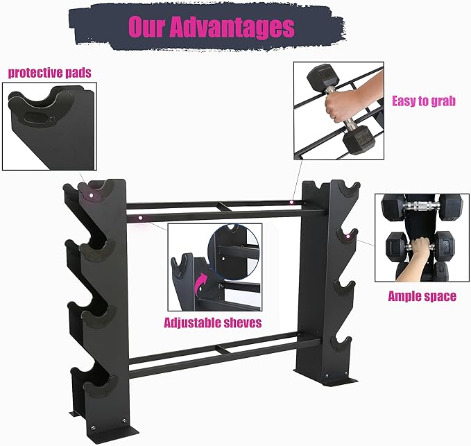 Dumbbell Rack Dumbbell Storage Rack Weight Organizer RacK Free weight dumbbell rack Home gym Organizer