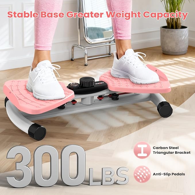 RELIFE Waist Twister Machine Exercise, Ab Twist Board With Digital Monitor, 20db Quiet, 300lb Capacity Anti-Slip Base For Home Gym, Belly Fat Workout For Women & Men