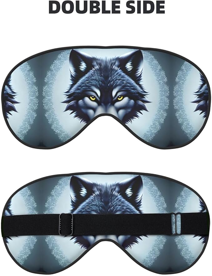 Fierce Wolf Head Head-Mounted Double-Sided Light-Blocking Sleeping Eye mask to Protect Eyes and Relieve Eye Fatigue