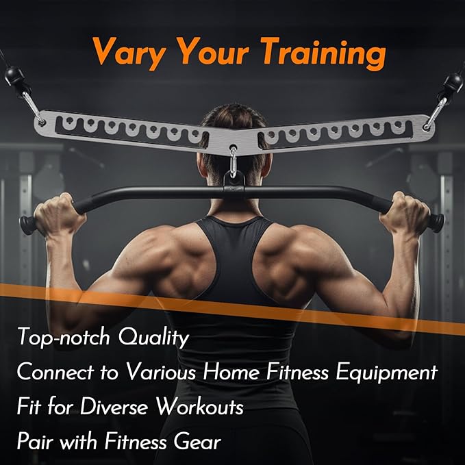 J Bryant Stainless Steel Double to Single Pulley Adaptor Plate for Cable Machine – Fitness Dual Pulley Connector with 3 Carabiners for LAT Pulldown, Triceps Pushdown, and T Bar Row Accessories