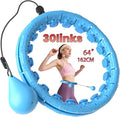 Weighted Infinity Exercise Hoop - 64in 30 Links Smart Hoop for Adult Weight Loss, Plus Size Low-Impact Fitness Hoop for Beginners & Women