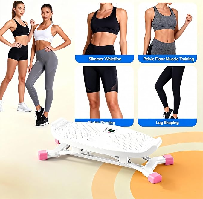 Stridon Balance Board for Adults - 3-in-1 Stepper with Resistance Bands & Portable Wobble Board Featuring LCD Monitor, 300 lbs Capacity Ski Balance Trainer for Full Body Workout at Home Gym