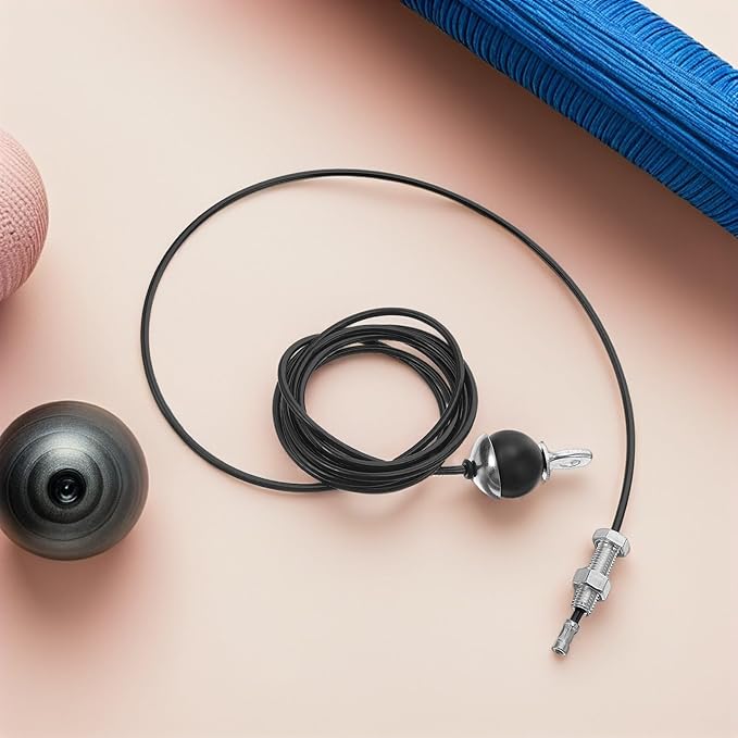 Gym Cable Pulley System Attachment 5mm Thick Steel Wire Rope with Stopper Ball and Screw for Home Strength Training Equipment Replacement