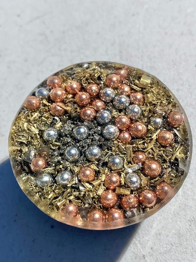 Emerald Orgone Generator Energy Accumulator 528Hz/7.83Hz/Advance Harmonics Many Beautiful Ingredients and Colors! (Emerald)
