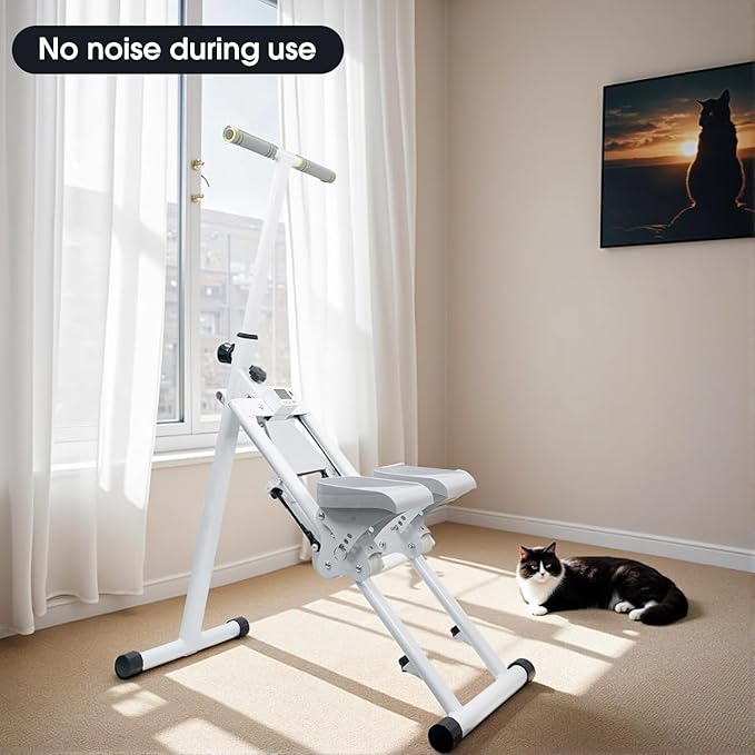 Stair Stepper for Home, Gym Exercise Vertical Climber Machine. Foldable Stair Climber. with Adjustable Pedal and Counter, Suitable for Indoor Aerobic Exercise.