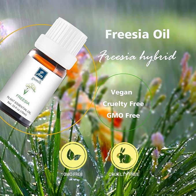 Freesia Essential Oil - Natural Perfume for Aromatherapy, Perfume Making, Candles, Soap, Room Spray, Diffuser Blends - Pure Fragrance, 10mL Undiluted - Pack of 2