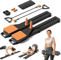 Pilates Board, Multifunctional Abdominal Plate Sets, Detachable Ab Trainer Machine for Home, 6 in 1 Pilates Sliding Board, Foldable Pilates Reformer for Women Core Workouts