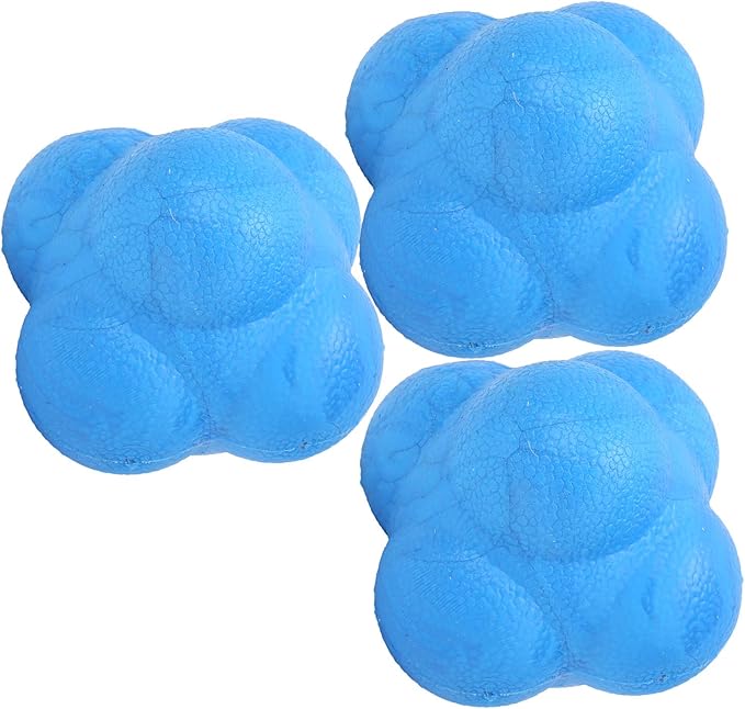 3Pcs Bounce Reaction Balls, TPR Material, Speed Coordination Training Set for Athletes, Portable and Durable Multisport Tools, Size 2.8x2.2in