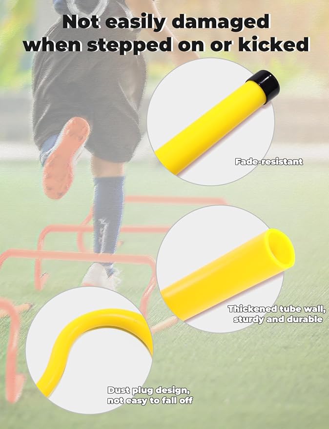 GHB Agility Hurdles 8" Speed Agility Training Hurdles, Detachable Sturdy Hurdles Training Equipment Set with Carry Bag for Kids,Athletes,Soccer,Basketball