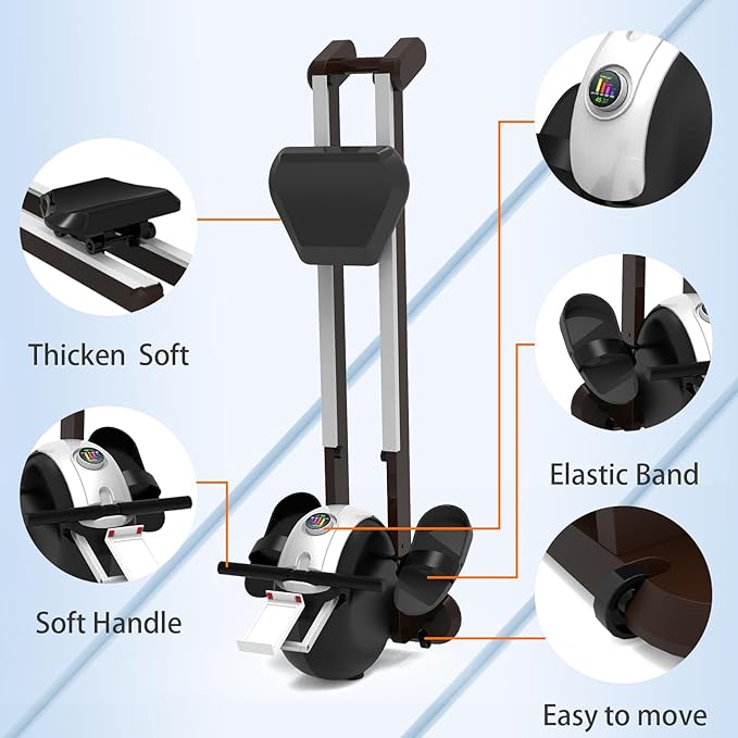 Rowing Machine for Home Use, Magnetic Rower Machine with Quiet Resistance, LCD Monitor Foldable Rower, 350lb Weight Capacity, Burn Fat & Sculpt Muscles