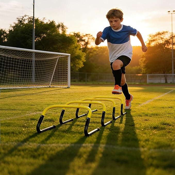 Agility Ladder, Soccer Football Training Equipment Set - 20ft Speed Ladder, 4 Hurdles,Parachute, 12 Cones & Jump Rope | Agility & Speed Training for Kids Youth Adults,Basketball & Football Accessories