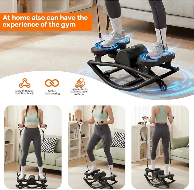 Rock Stepper, Home Use Lhanel Rock Stepper Machine, Portable and Compact Side Stepper, Left and Right Swinging Stepper for Exercise Legs, Hips, Waist, and Performing Aerobic Exercise（Purple）