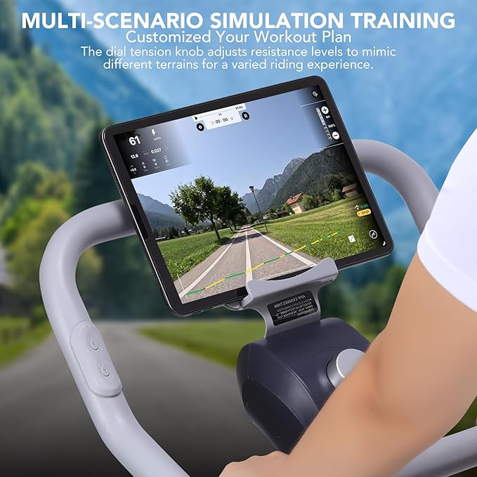 AI-Powered Exercise Bike with 36 Levels Magnetic Resistance & 350 LBS Capacity, Smart Indoor Cycling Bike for Cardio, HIIT Training, Virtual Scenic Rides, Personalized AI Workout Programs