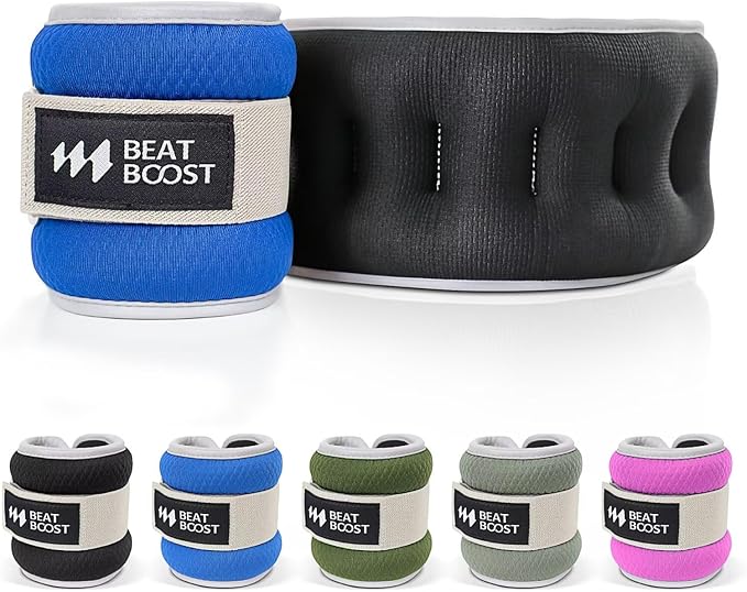 Ankle Wrist Weights for Women Men A Pair of 1 2 3 4 6 8 10 Lbs Arm Leg Weight Set with Adjustable Straps for Walking Pilates Exercise Workout Gym Aerobics