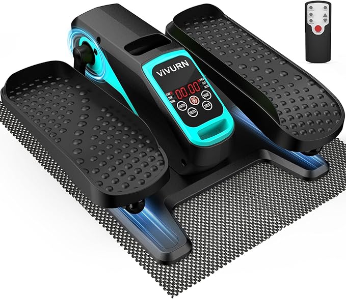 VIVURN-018 Under Desk Elliptical 12 Speed 5 Modes Mini Motorized Leg Exerciser While Sitting for Seniors As Seen on TV with Non-Slip Mat Quiet & Portable Electric Pedal Exerciser for Home and Office