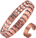 Copper Magnetic Bracelet for Men, 2X Strength 99.99% Pure Copper Bracelet with Powerful Magnets and Sizing Tool