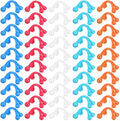 TrelaCo 50 Pack Four Point Massage Tools Christmas for Employees Gift White Elephant Gift 4 Legged Massage Knobs Portable Palm Shaped Manual Back Massager Handheld(Multicolored)