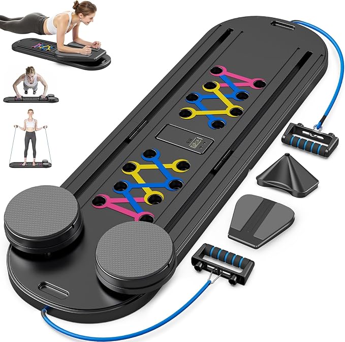 2025 Updated Pilates Board, Portable Pilates Reformer Machine for Home Workout, Easy-to-Use Pilates Sliding Board for Full Body Toning, Lightweight Fitness Gear for Beginners & Busy Moms