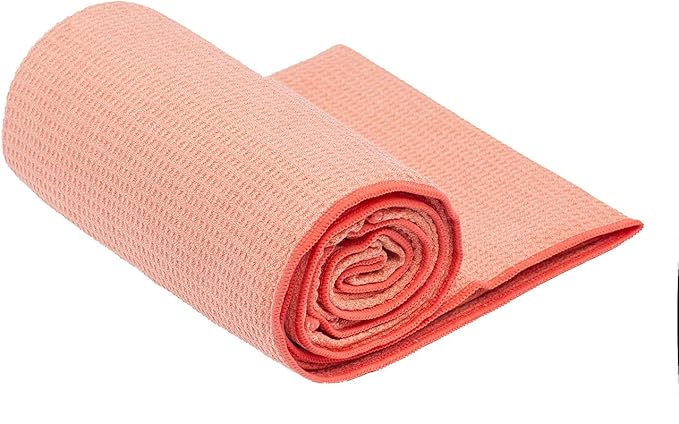 Shandali Hot Yoga Towel - Mat-Sized, Microfiber, Super Absorbent, Anti-Slip, Injury Free, 24" x 72" - Best Bikram Yoga Towel - Exercise, Fitness, Pilates Gear