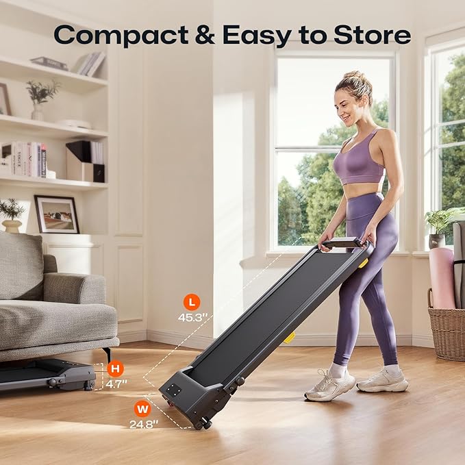 Walking Pad with 9% Incline, Compact Under Desk Treadmill for Home, 2.5HP Powerful 3 in 1 Portable Treadmill with Remote Control, Walking Pad for Home and Office