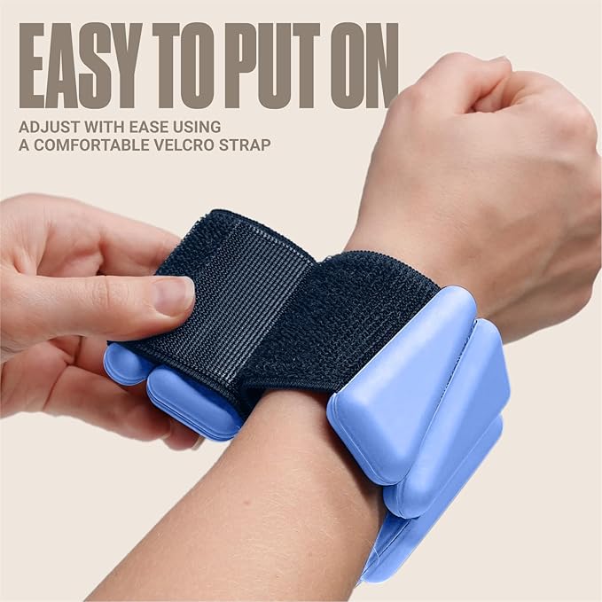 SPORTBIT Wrist and Ankle Weights for Women - Set of 2 (1lb Each) Wearable Ankle & Wrist Weights - Leg & Arm Bands, Silicone Weighted Bracelets for Workout, Walking, Running, Yoga, Pilates