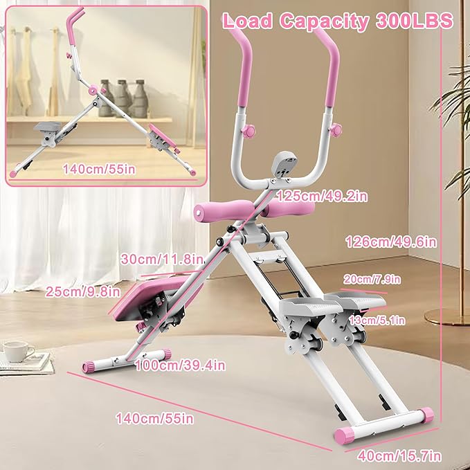 2 in 1 Stair Stepper and Ab Machine, High-Efficiency StairMaster Climber & Ab Trainer, Multi-Function Home Gym Equipment for Full Body Workout, Cardio and Core Training