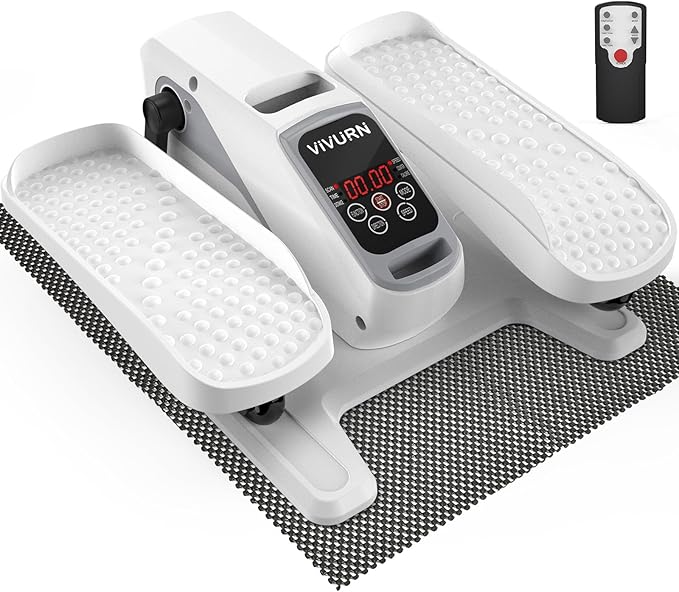 VIVURN-018 Under Desk Elliptical 12 Speed 5 Modes Mini Motorized Leg Exerciser While Sitting for Seniors As Seen on TV with Non-Slip Mat Quiet & Portable Electric Pedal Exerciser for Home and Office