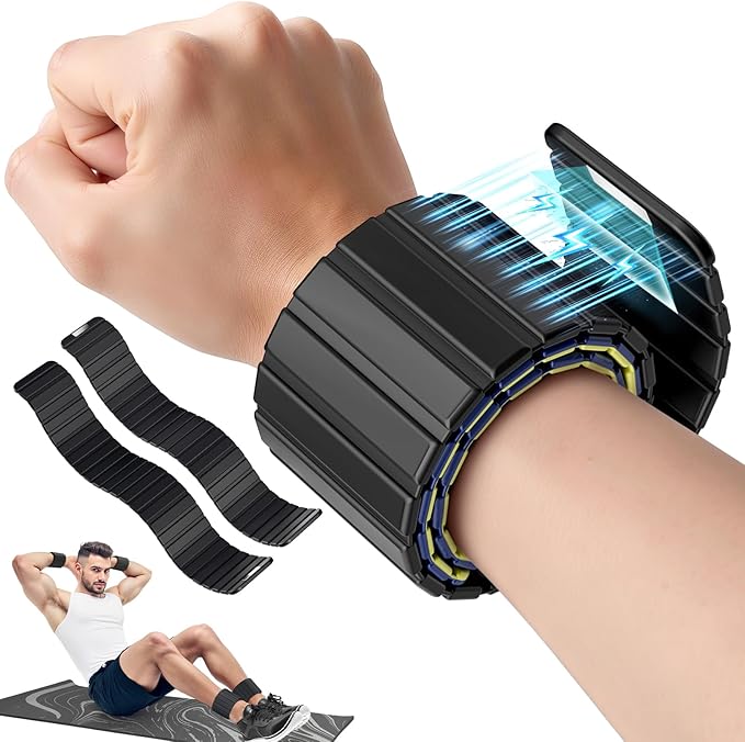 2025 Upgraded Magnetic Ankle Weights for Women, Wrist Weights,Silicone (Waterproof), Non-Slip, Easy Wear, Adjustable (Men & Women), Ideal for Jogging/Yoga/Pilates & More, Great Gift.（2 Pack）