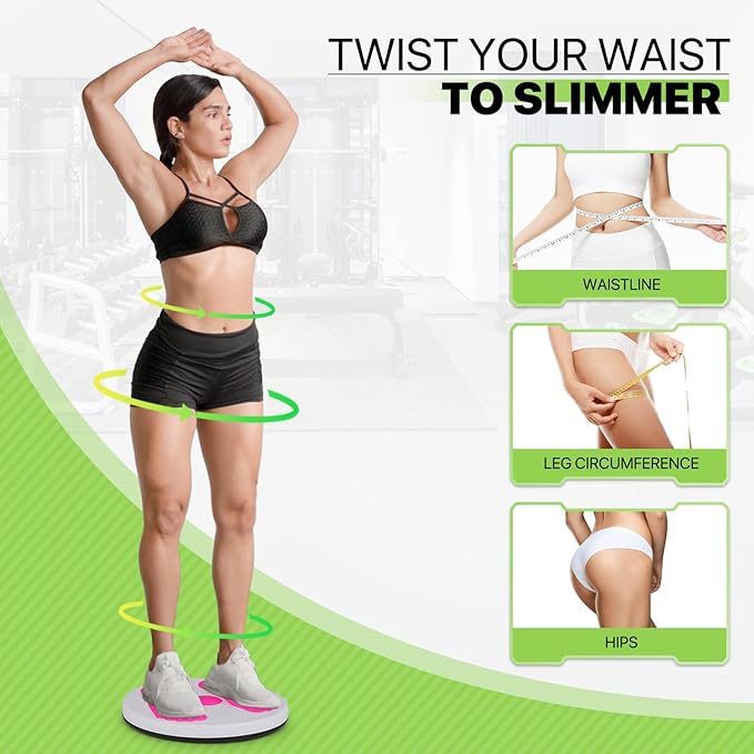 Ab Twister Board with 4 Mangets Reflexology Abdominal & Stomach Exercise Equipment for Slimming and Strengthening