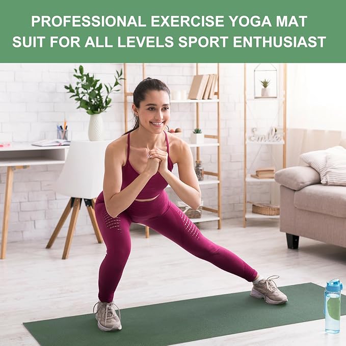 24 Pack 3 mm Thick Yoga Mat Bulk, Non Slip Exercise Workout Fitness Pad for Women Men, Gym Home Yoga Pilates, Easy to Clean, Sturdy PVC