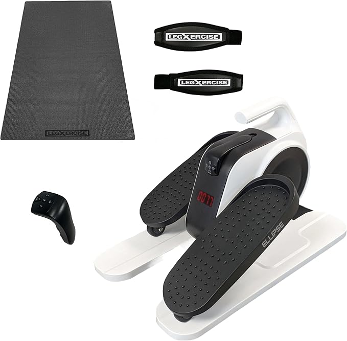 LegXercise Ellipse One + Non-Slip Mat + Foot Straps