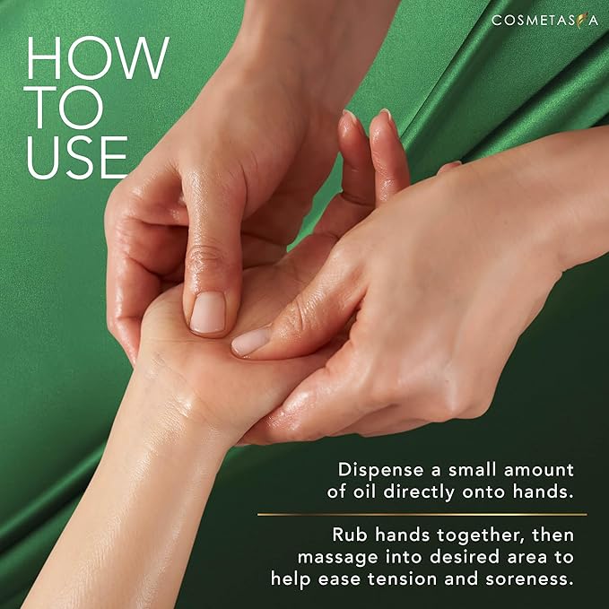Cosmetasa Sore Muscle Massage Oil for Massage Therapy – All Natural, Cruelty-Free Full Body Massage Oils for Muscle Relaxing & Joint Comfort – Arnica Extract with Chamomile & Lavender Oil (16.9 oz)