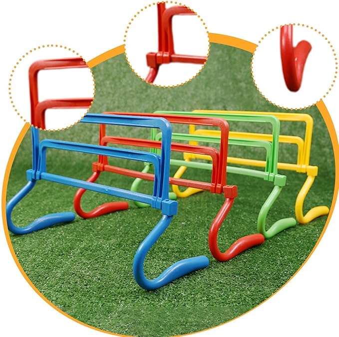 Speed Agility Hurdle Adjustable Height Improves Coordination Speed and Agility Training Equipment for Games Jumping Soccer
