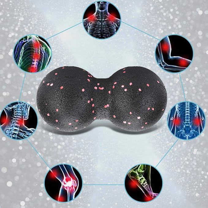 Foam Massage Tool, EPP Yoga Massage Foam Ball Peanut Ball Roller Point Body Muscle Stress Relief Tool (16x 8cm double ball)