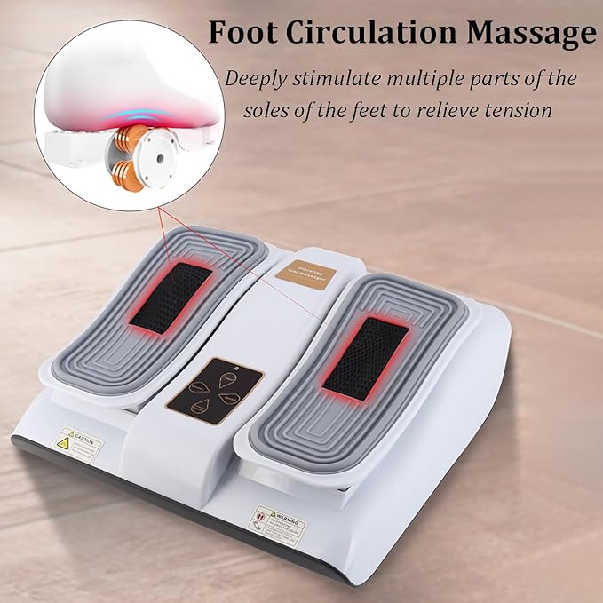 Seated Leg Exerciser with Remote, Motorized Foot Exerciser with Intensity Adjustment, Electric Foot Massager Leg Exerciser, Maintain Health and Blood Circulation While Sitting at Home