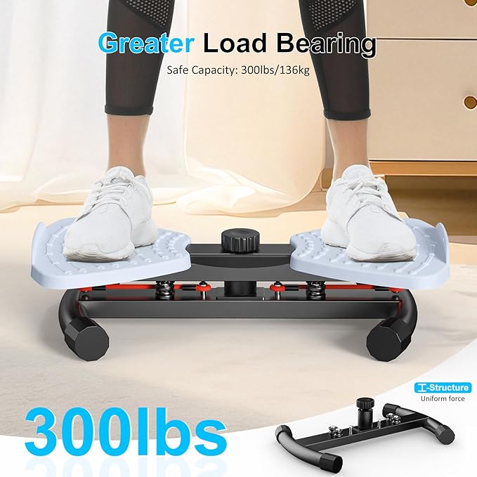 Waist Twister Machine with Resistance Band, Silent Exercise Twist Board for Core & Belly Fat Workout, Non-Slip Home Fitness Disc for Men & Women