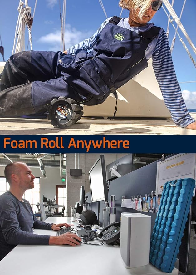 Brazyn Morph Foam Roller: Collapsible Travel Foam Roller for Back Pain Relief, Workout Muscle Recovery, Back Massager, Deep Tissue Leg Massage, Back Cracker (Midnight, Traditional)
