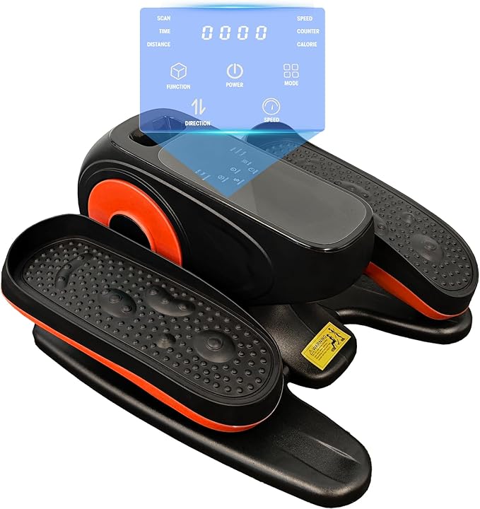 Under Desk Elliptical Machine,Leg Exerciser While Sitting for Seniors,Quiet & Portable Leg Exerciser While Sitting with Remote Control