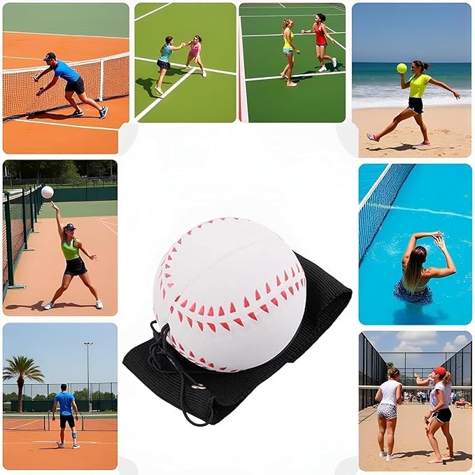 Wrist Return Ball, Sports Wrist Ball, Baseball On A String Rubber Rebound Wristband, Durable Elastic String Attached Rebound Balls