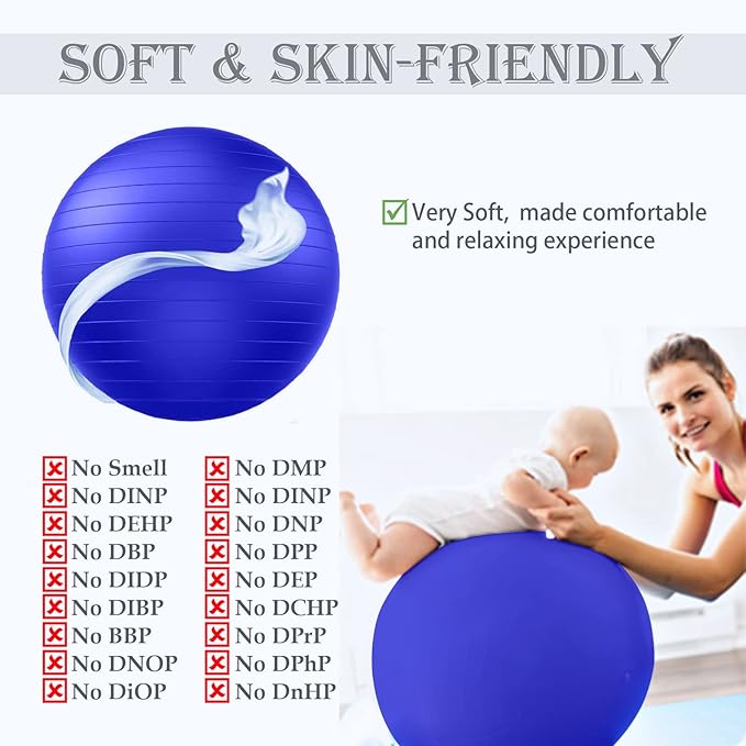 Soft Pilates Ball 9 Inch, Ideal Small Exercise Ball Between Knee Squeeze for Physical Therapy Yoga Core Medicine Abs Pt Bouncy, Mini Rubber Fitball Barre Workout Equipment for Women Men Kid Toddler
