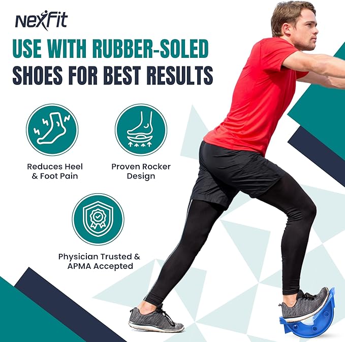 Foot & Calf Stretcher – Premium Stretcher for Plantar Fasciitis, Achilles Tendonitis Relief – Foot Rocker with Durable, Slip-Resistant Design - Stretch Guide for Effective Leg Flexibility