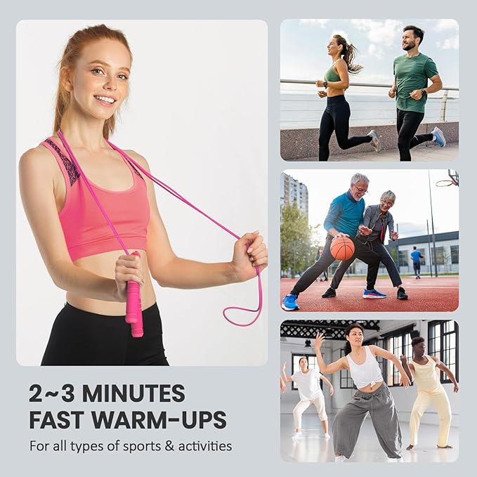 multifun Digital Jump Rope with Smart Counter & Timer - Adjustable Speed Skipping Rope for Fitness, Weight Loss, Boxing, MMA - Tangle-Free Ball Bearings & Anti-Slip Handles for Men, Women, Kids