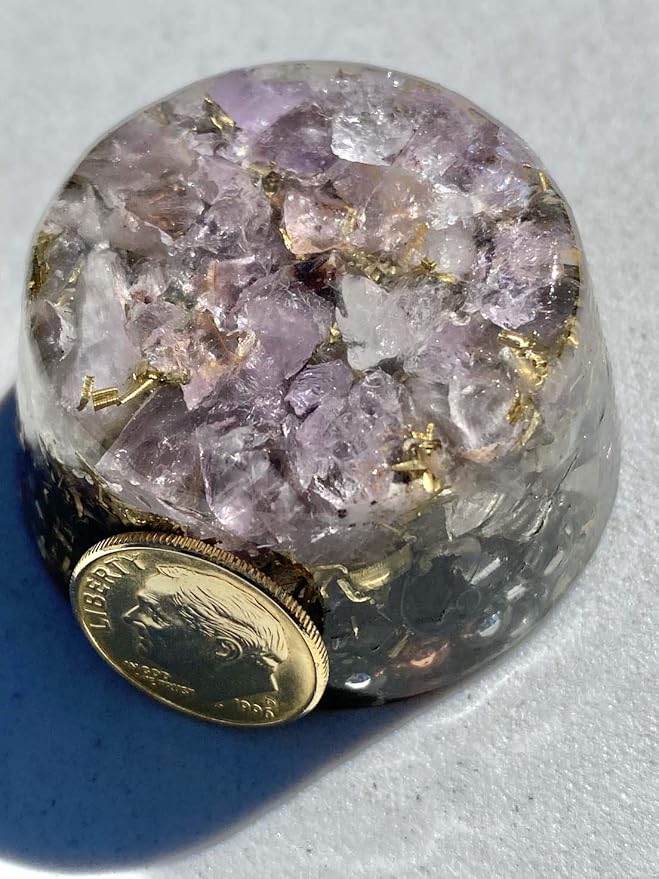 Amethyst, Ametrine Orgone Generator Energy Accumulator 528Hz/7.83Hz/Advance Harmonics Many Beautiful Ingredients and Colors (Amethyst, Ametrine)