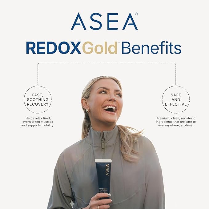 ASEA - REDOXGold - Fast-Acting Gel for Soothing Support & Recovery - with Redox Molecules & Gold Catalyst - Push Limits with Cell Signaling - 90 ml
