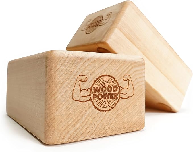 WOODPOWER BalanceBlocks - Handstand Blocks & Yoga Block in One - Bodyweight Training, Gymnastics, Acrobatics, Yoga, Yoga prop and accessory, Lightweight, Good for Travel, Premium European Quality (Pack of 2)